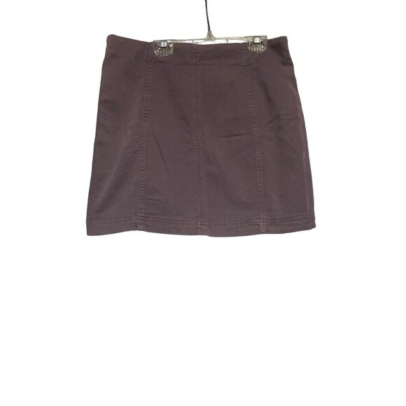 Free People Women's Skinny Fit A-Line Denim Y2K Short Skirt Purple Size 12 - Picture 1 of 5